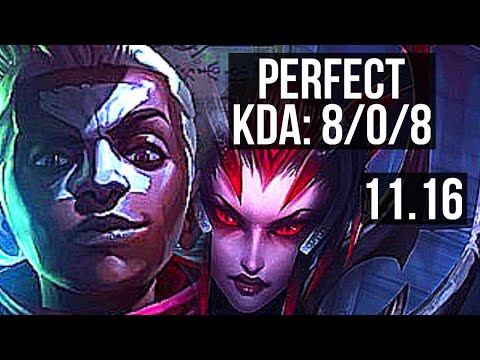 EKKO vs ELISE (JUNGLE) | 8/0/8, Legendary, 400+ games, Rank 10 Ekko | NA Challenger | v11.16