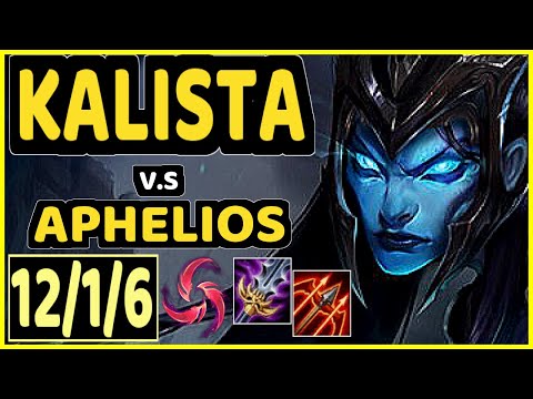 PUFF (KALISTA) vs APHELIOS - 12/1/6 KDA BOTTOM ADC GAMEPLAY - KR Ranked GRANDMASTER