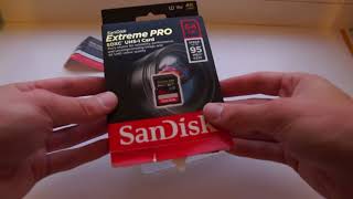 SanDisk 128 GB SDXC UHS-I U3 Extreme Pro SDSDXXY-128G-GN4IN - відео 1