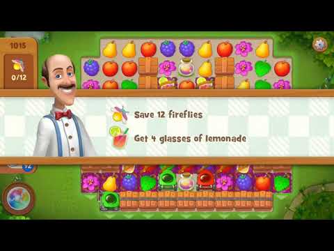 Gardenscapes Level 1015 Walkthrough "No Boosters Used"