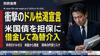 財務省の衝撃発表「米国債を担保に借金して為替介入」手持ちドル枯渇の真相と将来の円安リスク