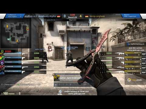 [myRisk TV | SlicewOw] Academy Alpha vs. temp.orgless - ESL Open League Playoffs - Map 2: de_mirage