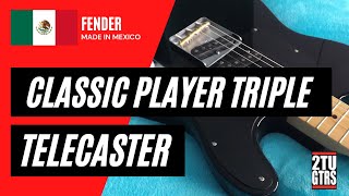 Video thumbnail for Fender Classic Player Triple Telecaster 2015 Black by 2tu Guitars