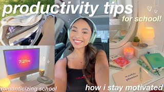 HOW I STAY PRODUCTIVE/MOTIVATED FOR SCHOOL! 📚 my tips and productivity hacks!