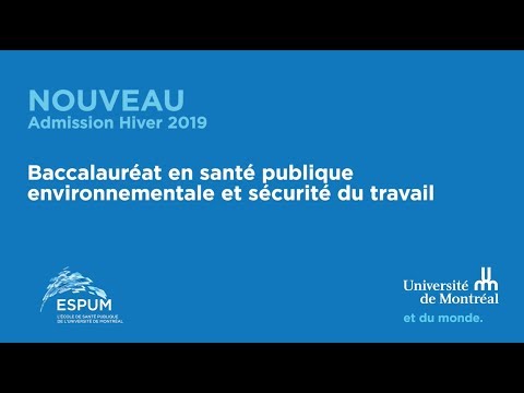 Baccalauréat en santé publique environnementale et sécurité du...