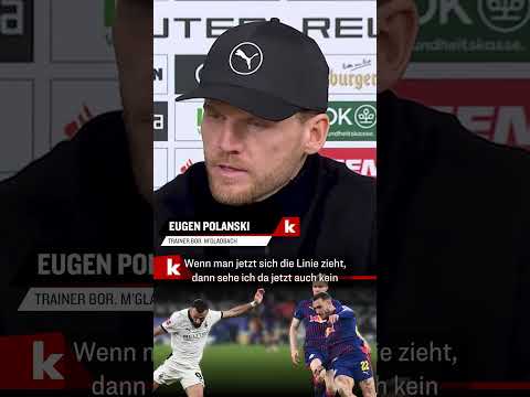 "Völliger Quatsch, dieser VAR": Polanski-Ärger nach Millimeter-Abseits I Gladbach - Leipzig #shorts