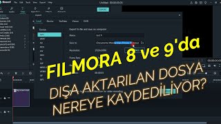 Filmora 9 ve 8 de Dışa aktarılan dosyalar ve çekilen ekran görüntüsü nerede