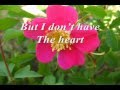 I Don't Have The Heart by James Ingram With Lyrics