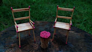 Download lagu Cara Membuat Kursi Dari Korek Api Batang || How to Make a Chair From a Matchstick mp3