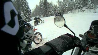 preview picture of video 'Lumi ajelua, winter ride.'