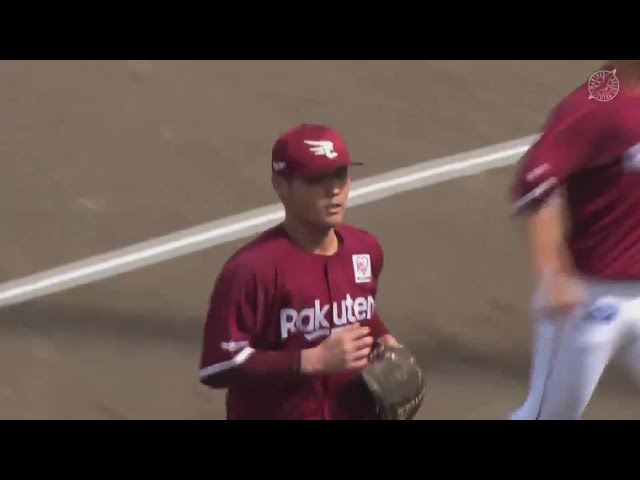 【ファーム】ピンチを救う!! イーグルス・渡邊佳明 一二塁間を抜けそうな打球を華麗に捌く!! 2023年8月31日 千葉ロッテマリーンズ 対 東北楽天ゴールデンイーグルス