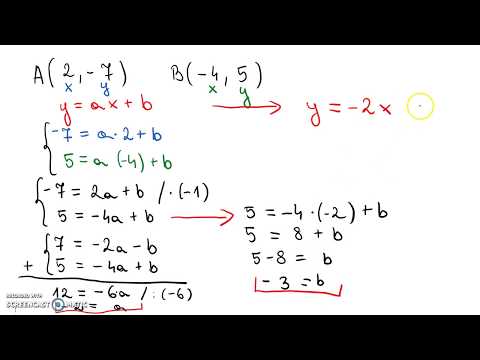 Równanie prostej przechodzącej przez dwa punkty