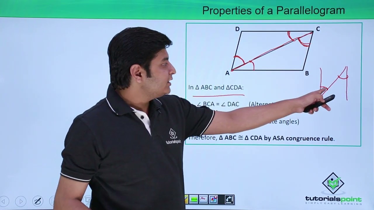 Class 9th - Quadrilaterals - Properties of a Parallelogram