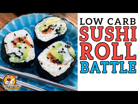 Low Carb SUSHI ROLL Battle 🍣 The BEST Keto Sushi Recipe!