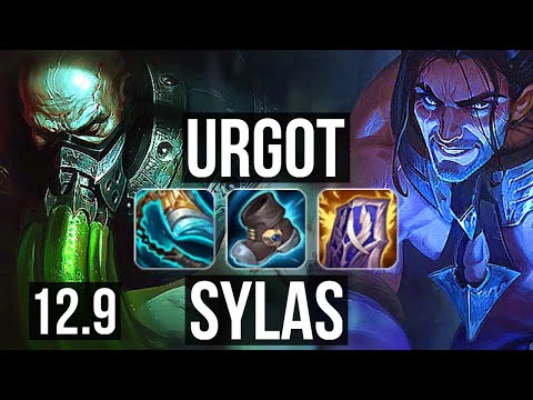 URGOT vs SYLAS (TOP) | 1600+ games, 14/3/10, 1.2M mastery, Legendary | KR Master | 12.9