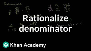 How to Rationalize a Denominator