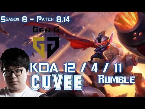 GEN CuVee RUMBLE vs YASUO Mid - Patch 8.14 KR Ranked