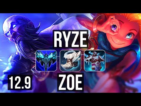 RYZE vs ZOE (MID) | 1.5M mastery, 800+ games | EUW Grandmaster | 12.9