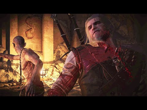 The Witcher 3 - Unseen Elder kills Geralt [4K]