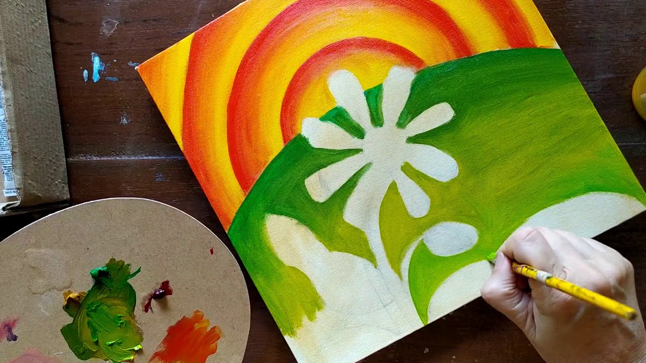 Pintura Óleo sobre tela 1- inspirado em Tarsila do Amaral