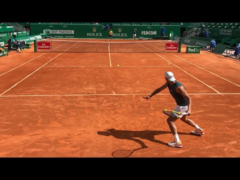 Rafael Nadal - Pablo Cuevas Practice @ Rolex Monte-Carlo Masters 2018