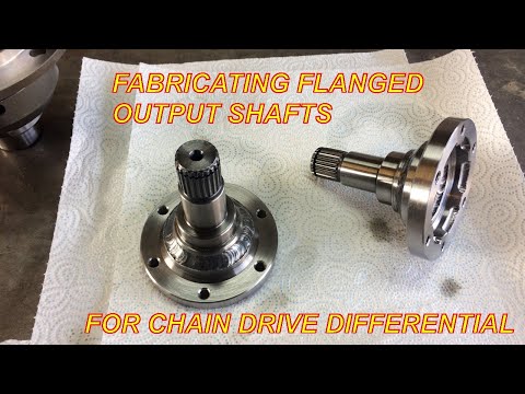 Fabricating output shafts for chain drive differentials
