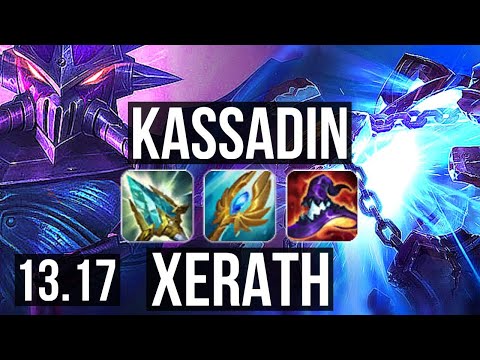KASSADIN vs XERATH (MID) | 13/1/5, 7 solo kills, Legendary, 1.0M mastery | NA Grandmaster | 13.17