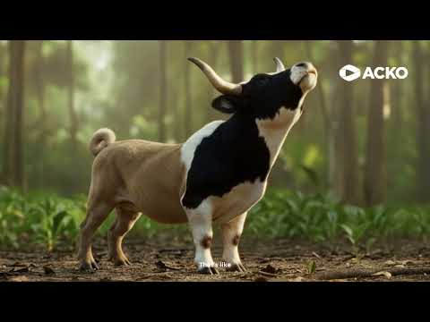 What?! A dog and a cow. That's a bad mix - like Life Insurance & Investment | ACKO Life Term Plan