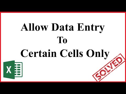 How To Allow Changes To Certain Cells Only In Excel