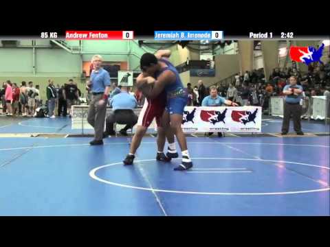 Andrew Fenton vs. Jeremiah B. Imonode at 2013 ASICS FILA Cadet Nationals - GR