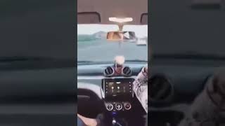 Beautiful car driving video trading hidden face in