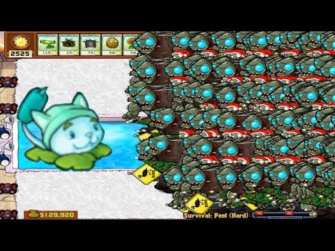 Plants vs Zombies Hack - 1 Cattail vs 99999 Giga Gargantuar
