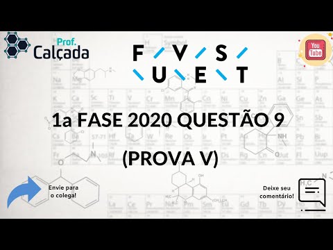 Resolução da Fuvest 2020 1a Fase de Química, prova V, questão 9.