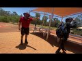 Central Desert Of Australia Bus From Yulara Airport To The Campground Ayer Rock Uluru Australia