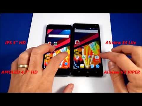 Allview V2 VIPER vs Allview E4 LITE, AnTuTu, NenaMark 2 si Quadrant