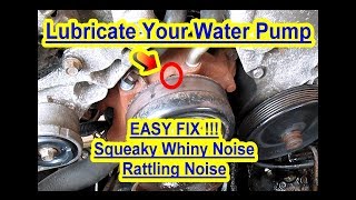 DIY - EASY Fix Water Pump Noise - Squeaky Whiny - Rattling Noise - Lubricate Weep Hole - Bearing