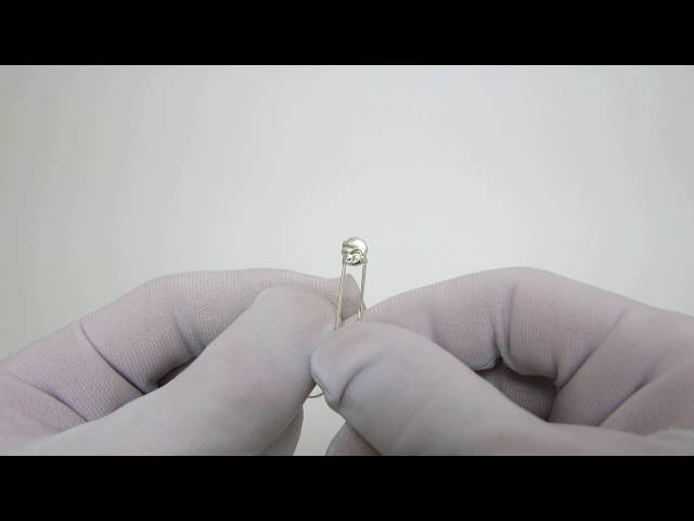 Серебряная булавка "Слон" хба17 Видеообзор