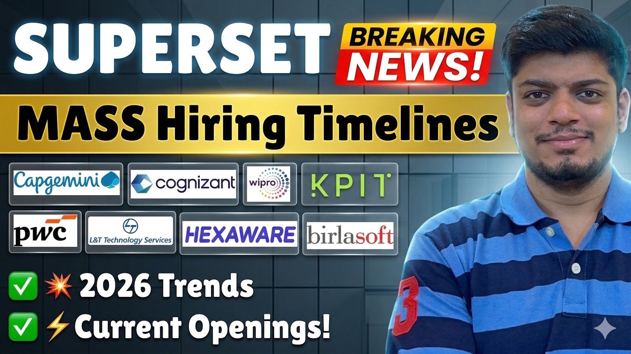 🔥Superset Mass Hiring (Cognizant, Capgemini, Hexware, PwC Timelines) |How to Prepare & Check Hiring?