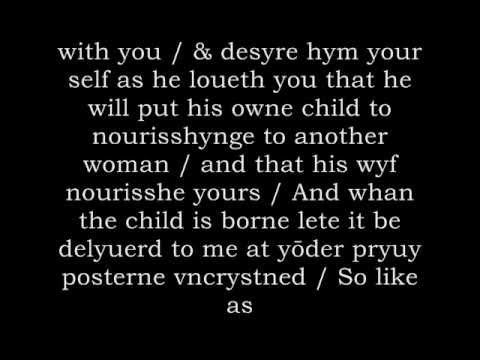 Birth King Arthur & Sword in the Stone Part 1 Recited in Middle English from Le Morte d'Arthur