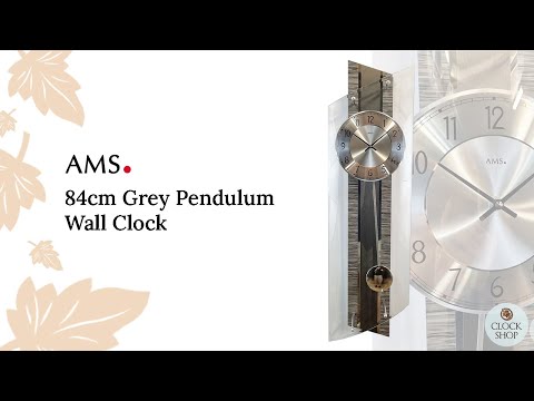 84cm Grey Pendulum Wall Clock By AMS
