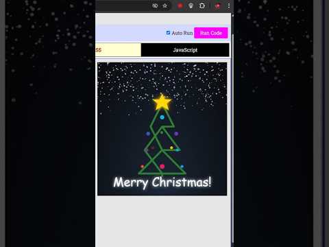 Merry Christmas Using Html Css Javascript Source Code At End