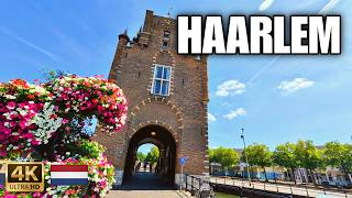 Haarlem Walking Tour | Historic Canals, Hofjes, Grote Markt & Medieval Gate | 4K