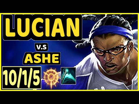 PADDEN (LUCIAN) vs ASHE - 10/1/5 KDA BOTTOM ADC GAMEPLAY - EUW Ranked GRANDMASTER