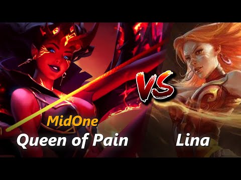 MidOne mid Queen of Pain vs Lina | First 10 minutes