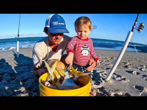 Catching GOLD on Florida Beach - POMPANO Fishing Season