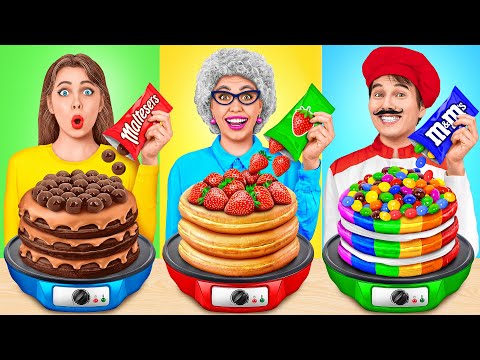 Reto De Cocina Yo vs Abuela | Desafío de Decoración de Pasteles por Mega DO Challenge