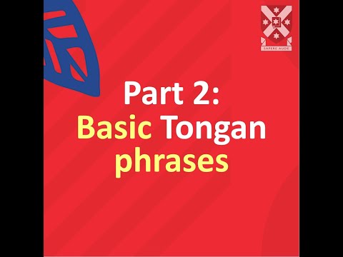 Tonga Language Week 2022 | Part 2: Basic Words and Phrases