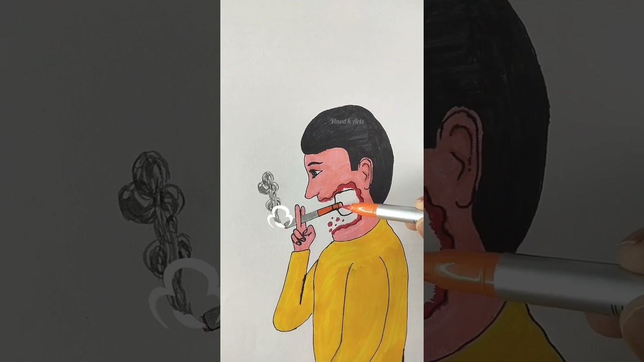 You please stop smoking ||your life is very important #shorts#youtubeshorts#art