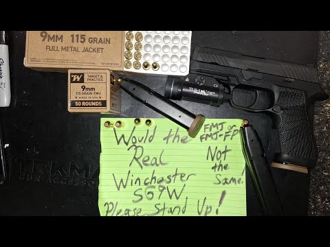 WINCHESTER SG9W 9mm is NOT CREATED EQUAL HOT ACCURATE AMMO STAND UP! RN VS FMJ-FP +Rapid Force Lvl 3