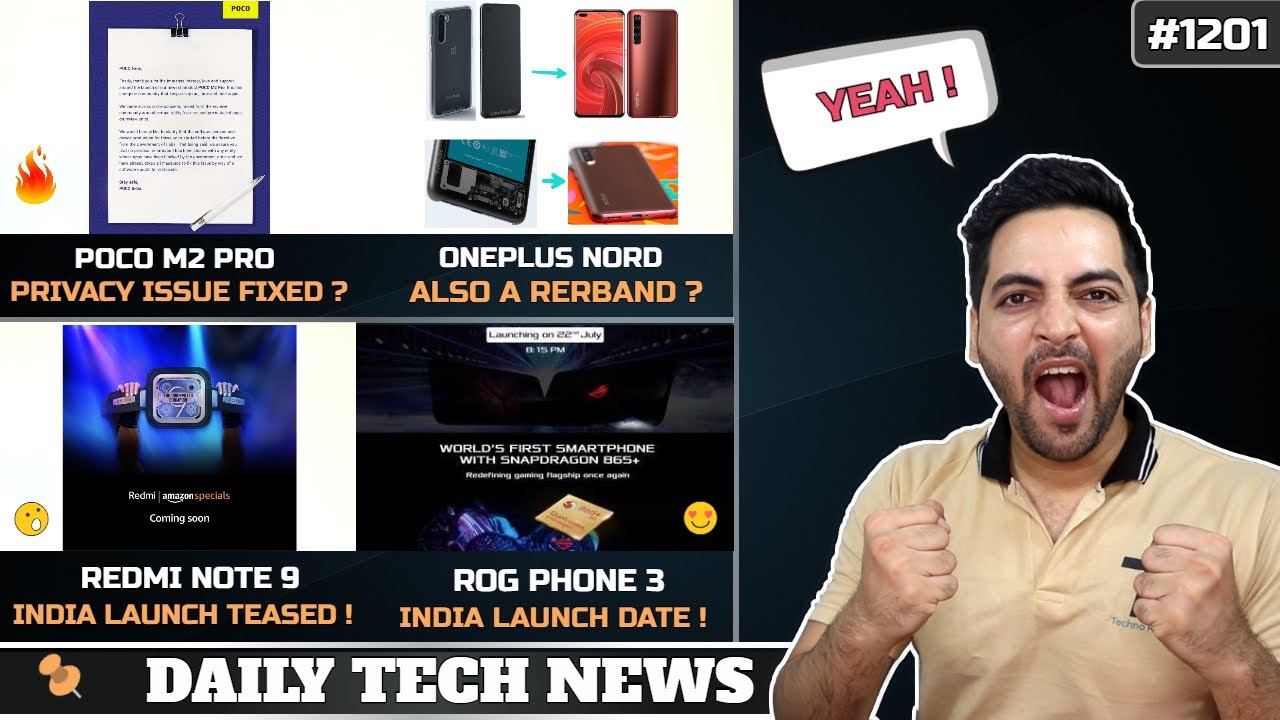 POCO M2 Privacy Fix😒,Oneplus Nord Rebrand😥,Redmi Note 9 India Launch,Realme C11 July 14th,Lava Aaaha